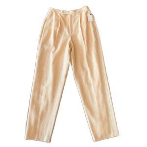 Dana Buchman NEW Wool/Linen Blend Lined Dress Pants Wide Leg Pockets Wom…